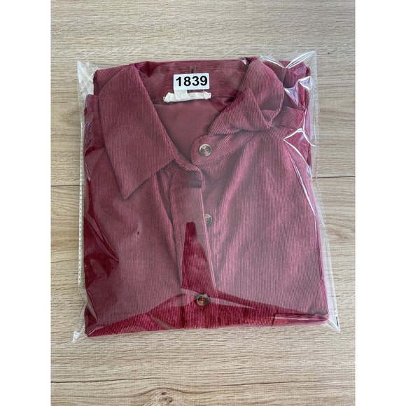 Entro Button Front Shirt Dress Womens S Red Collared Pocket Boho Casual Indie‎ - Picture 10 of 10